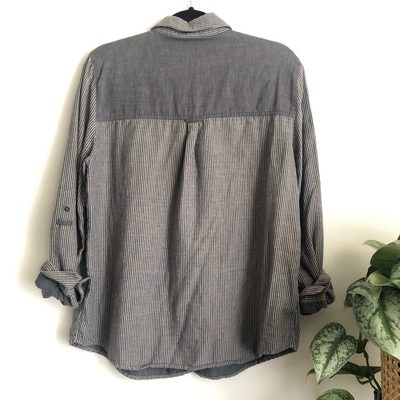 I ❤️ RONSON Striped Chambray Shirt - Picture 2 of 7